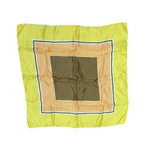 Vintage Gold brown and white hand rolled geometric shape scarf